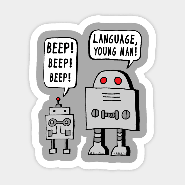 Beeping Robot Sticker by jarhumor